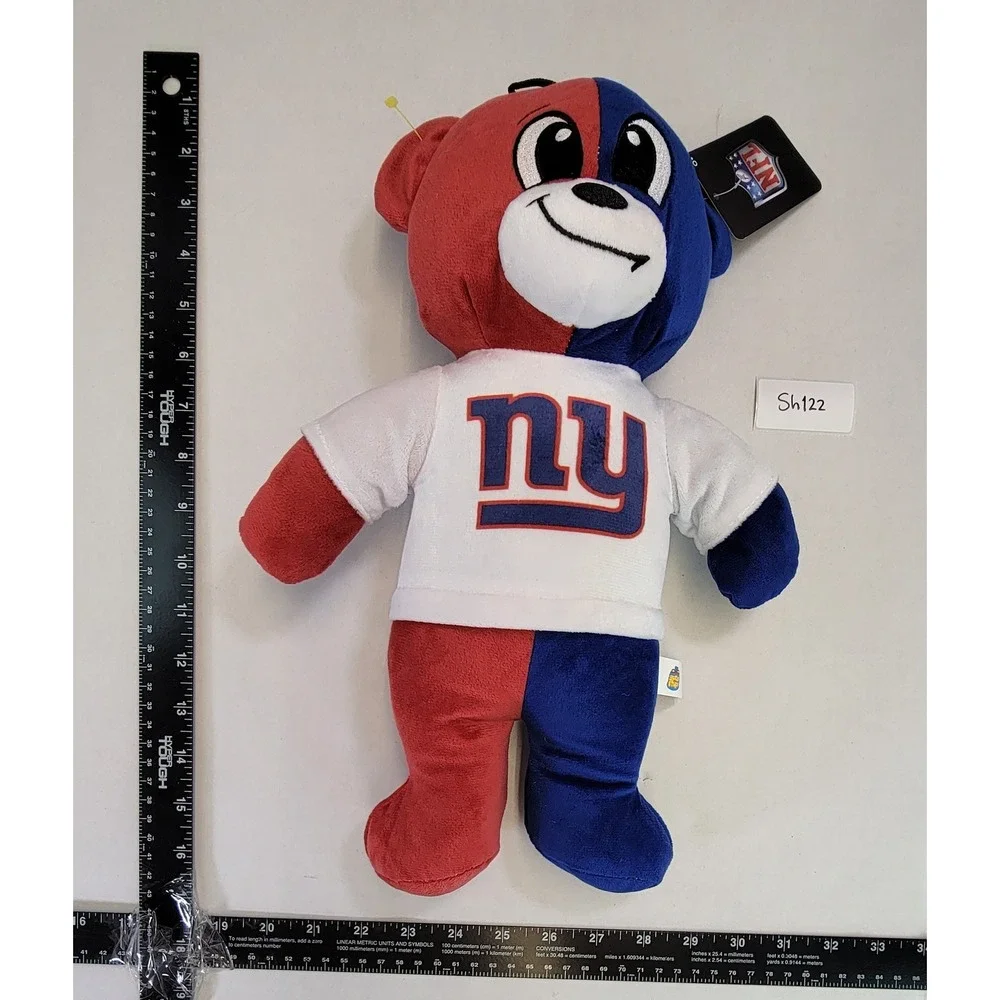New York Giants NFL Mascot Bear‎ Plush Toy Blue Red White Jersey